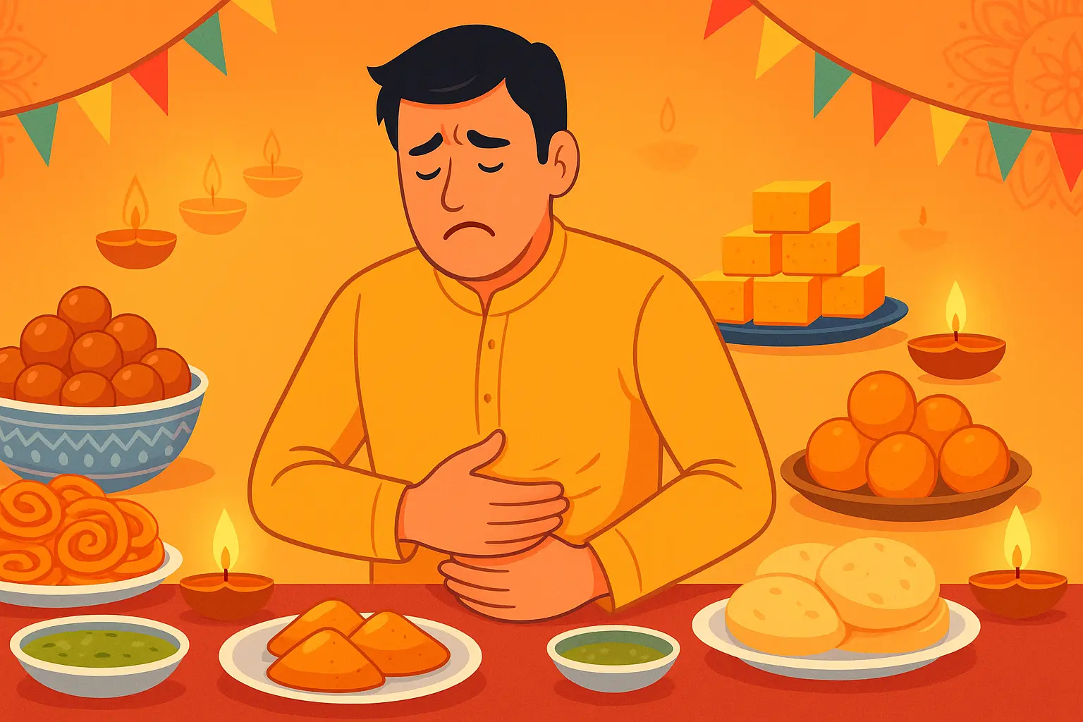Bloating after diwali feast