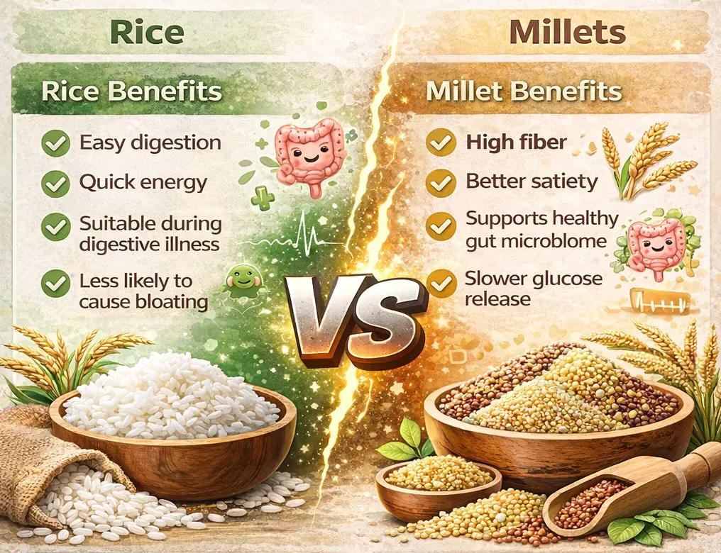 rice vs millet benefits