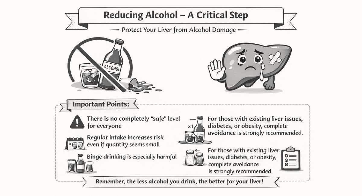 Reduce alcohol intake